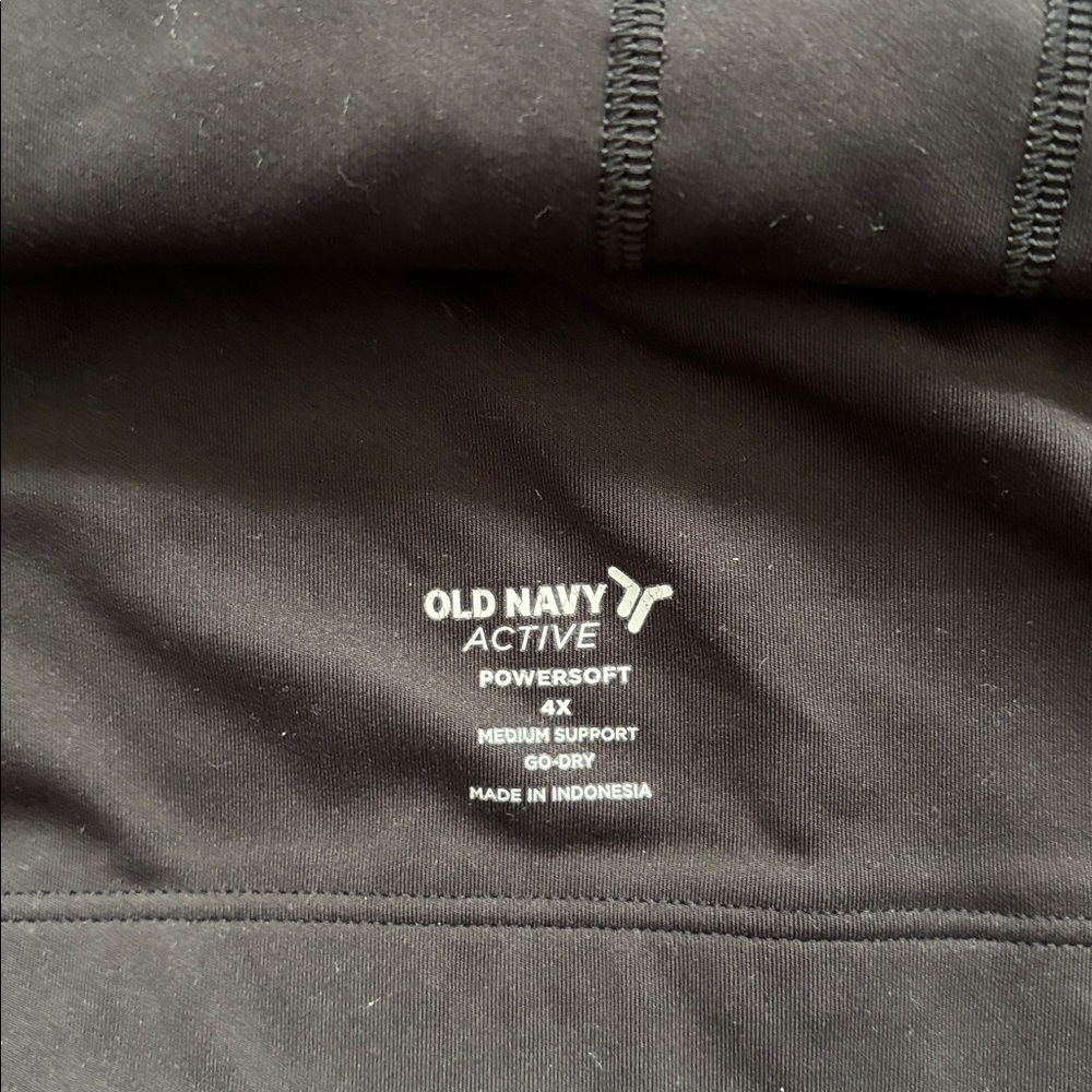Old Navy Active Black Powersoft Medium Support Pl… - image 2